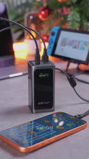 100W PD+QC Power Bank with Smart Display, Built-in Cable, CCC Certification (20000mAh) (M33)