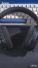 Premium Wireless Gaming Headset with Detachable Microphone, Wired Mode, 2.4G & Bluetooth Dual Wireless Mode (W114)