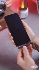 60W PD Nylon Braided Zinc Alloy Cable with Metallic Kick Stand (U150) USB C to USB C