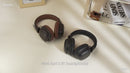 Leather Bluetooth Headset w/ 32 Hours, Air Soft Earmuff, Aux Input, Foldable Design (W64)