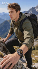 Rugged Outdoor Smart Watch with Call Feature, 1.95" HD Display, GPS, 1AMT Waterproofing (Y45)