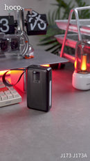 22.5W PD+QC Power Bank with 4 Built-in Cables, Digital Display, 2x LED Lights (30000mAh) (J173A)