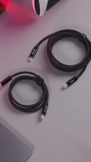 240W PD USB-C to USB-C Metallic Nylon Braided USB4 Full-Featured Cable with 8K HD Video, Audio, 40Gbps Data Sync (US15) 2 Meter