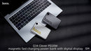 Magnetic 20W PD+QC Wireless Charging Power Bank with Digital Display, 15mm Ultra Thin, Orange Metallic Body (10000mAh) (Q34)