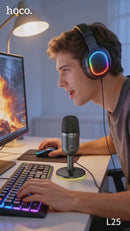 Desktop Omni-Directional Microphone with RGB Light (L25)