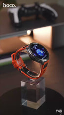 Rugged Outdoor Smart Watch with Call Feature, Flashlight, IP68 Waterproofing, Ultra Long 20 Days Battery Life (Y48)
