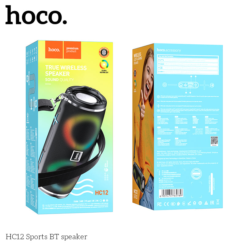 10W Premium Bluetooth Speaker w/ Light & Strap (HC12)