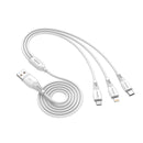 3 in 1 Fast Charge USB Cable - Black (X1)