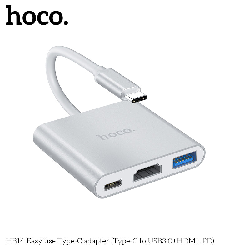 Type-C Hub to USB3.0 & HDMI & PD (HB14)