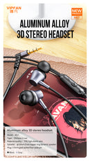 Metallic In-Ear 3.5mm Earphone with Mic (M17)