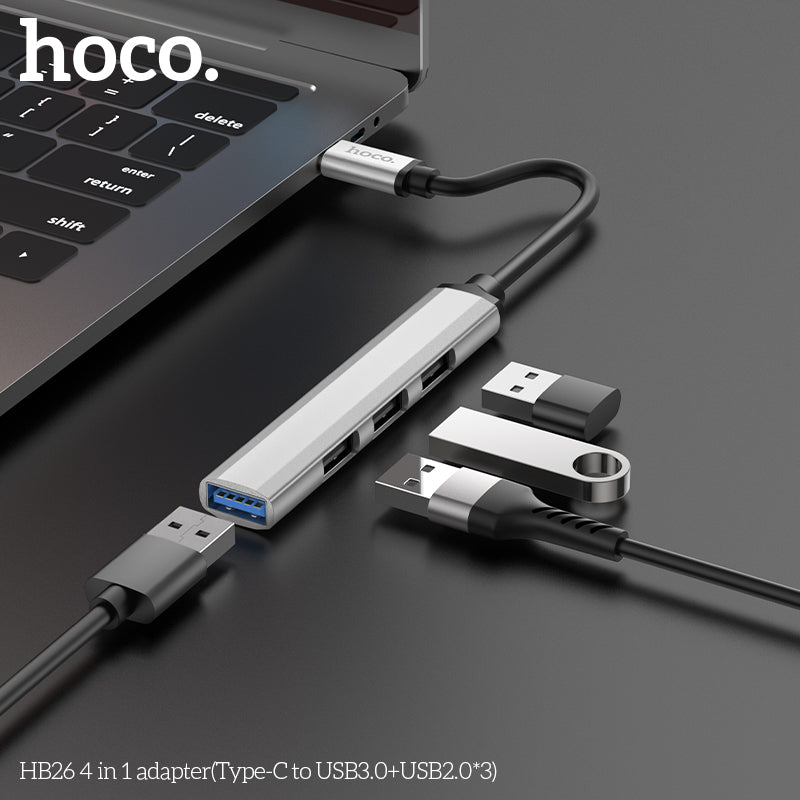 4 in 1 Type C to USB Hub (HB26)