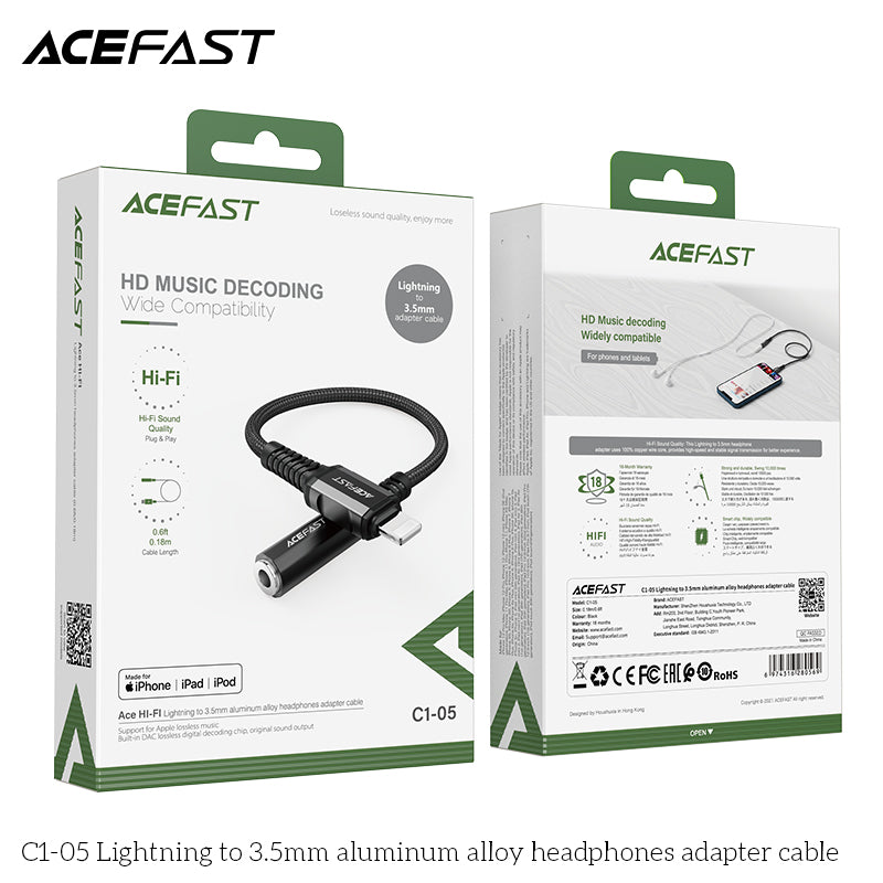 Premium Lightning Aux Jack / Cable (Apple MFI Certified) (C1)