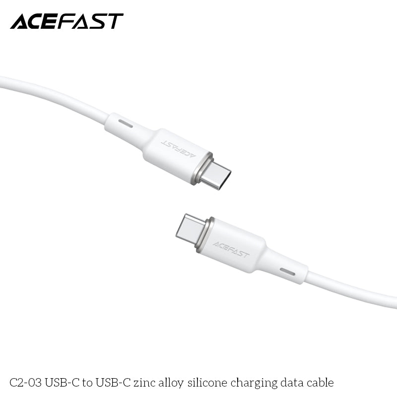 Zinc Alloy Soft Silicone Data Cable (C2) - USB C to Lightning (Apple MFI Certified)