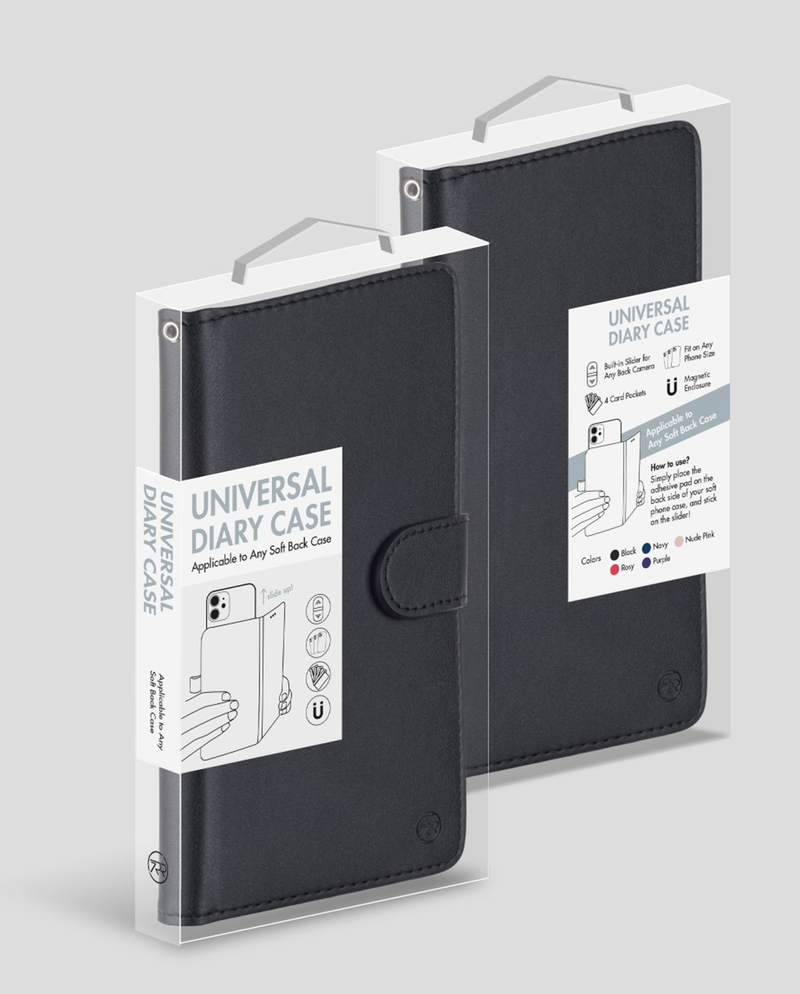 Universal Wallet Case - Medium (4'' ~ 4.9'') Black
