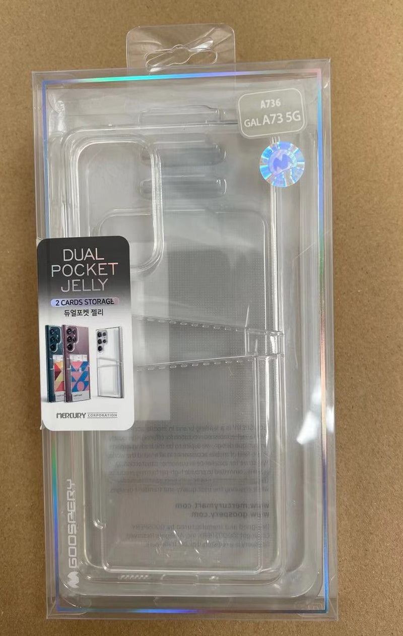 Dual Pocket Jelly Clear Case